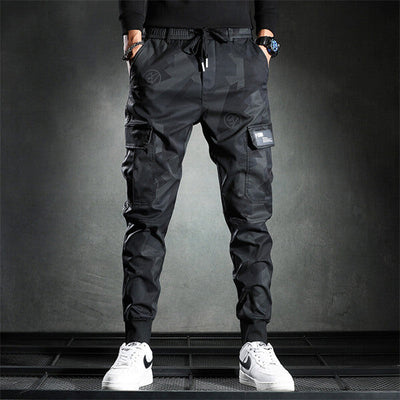 Schwarze Slim-Fit Cargohose