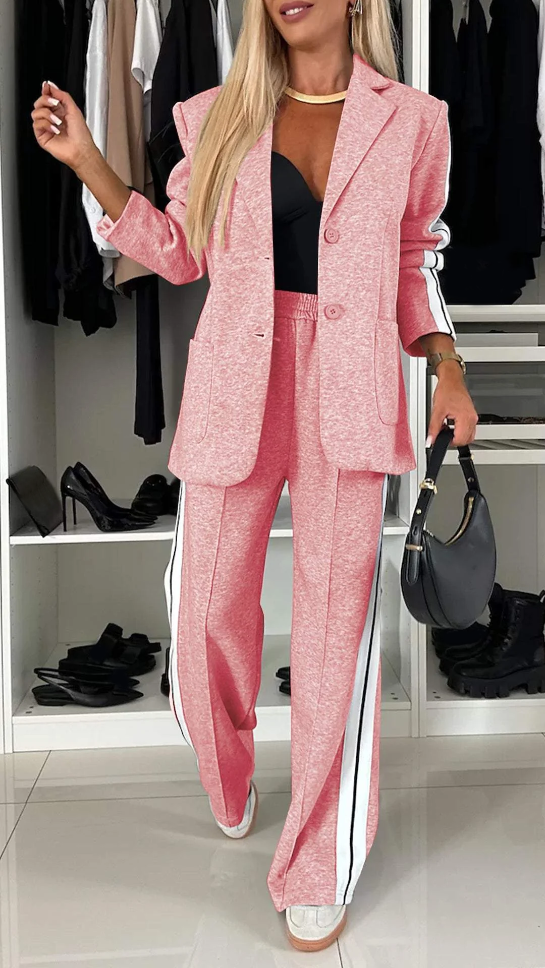 Alina | Zweiteiliges elegantes Anzug aus Trainingsstoff