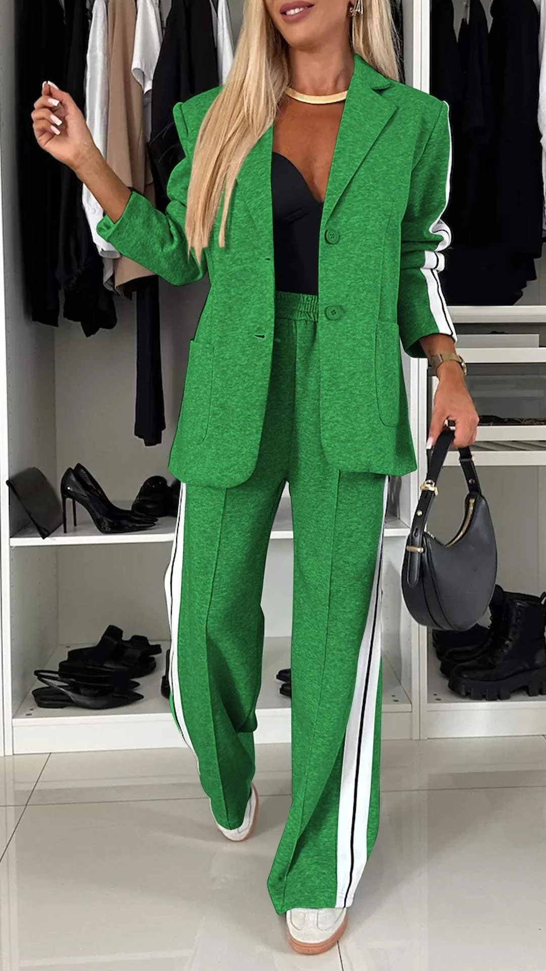 Alina | Zweiteiliges elegantes Anzug aus Trainingsstoff