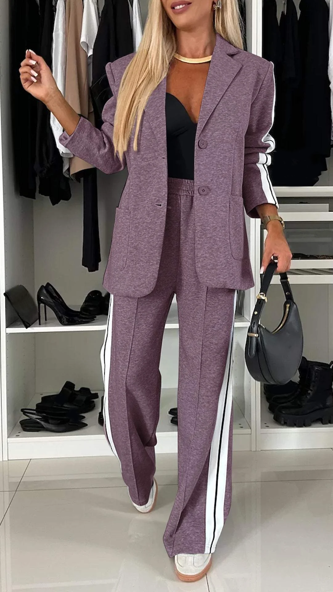 Alina | Zweiteiliges elegantes Anzug aus Trainingsstoff