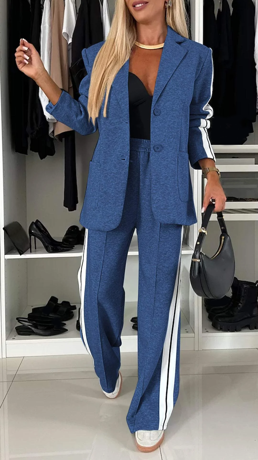 Alina | Zweiteiliges elegantes Anzug aus Trainingsstoff