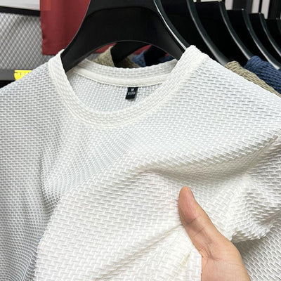 Toni | Atmungsaktives Mesh Runder T-shirt für den Sommer