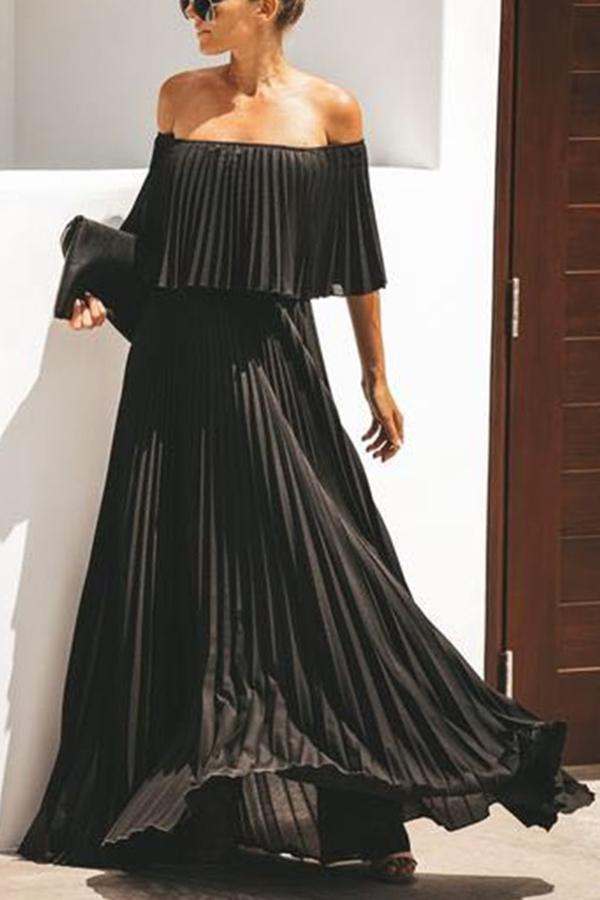 Serena® | Langes Rüschenkleid