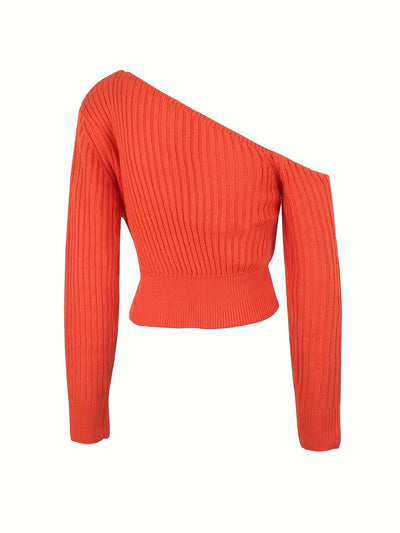 Pullover mit asymmetrischem Ausschnitt für Damen