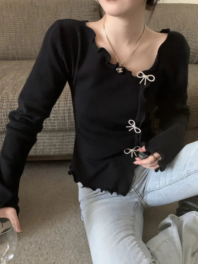 Erica | Strickweste mit Schleifen