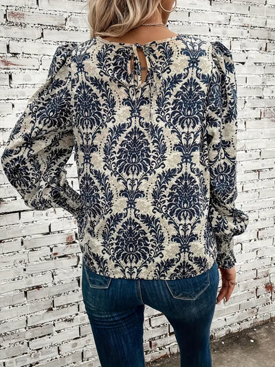 Ingrid | Tie-Dye Top mit Blumendruck