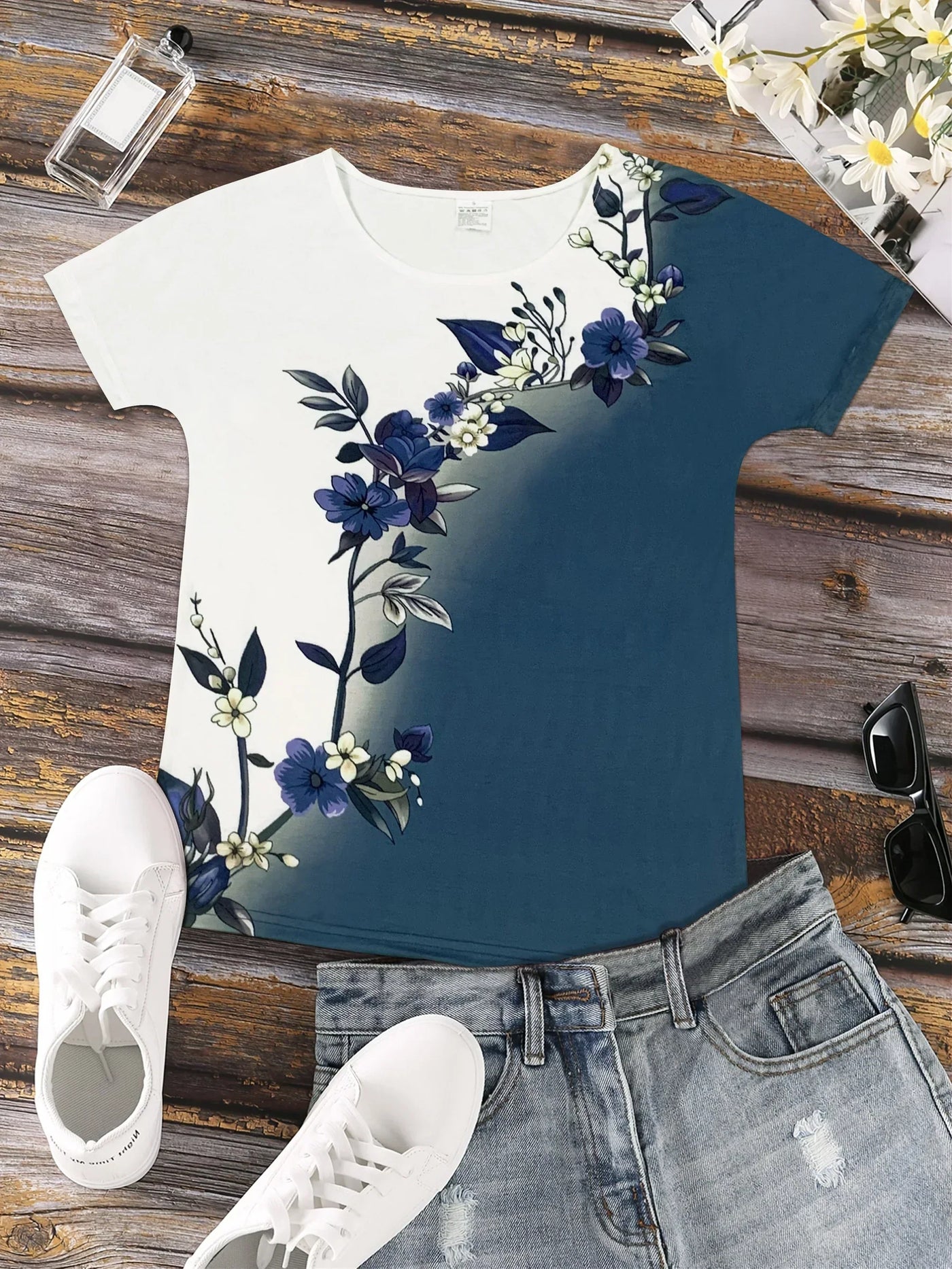 Lenai – stylisches top mit kurzen armeln