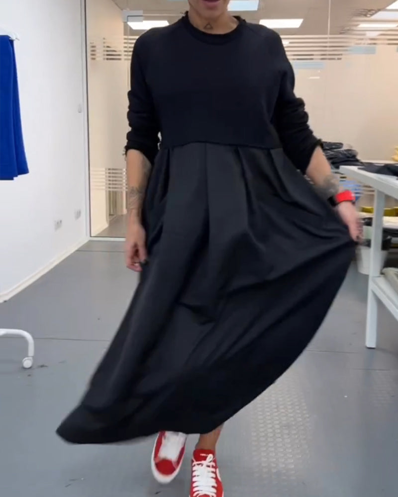 Olive® | Lässiges Popeline-Kleid mit langen Ärmeln