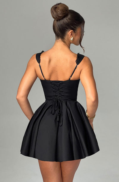 Schwarzes Antonella Mini-Kleid
