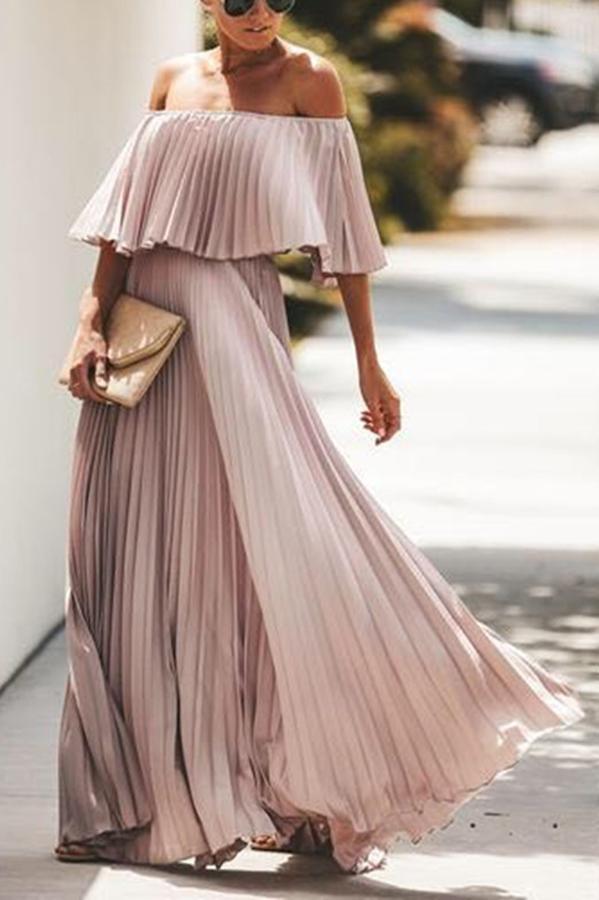 Serena® | Langes Rüschenkleid