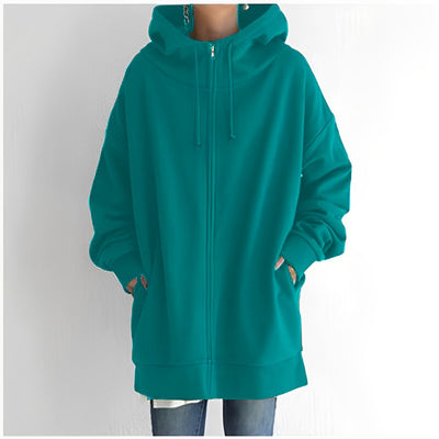 Lange Kapuzenjacke für Damen