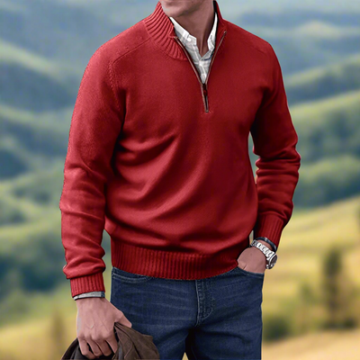 Hubert | Kaschmir Pullover mit Reißverschluss