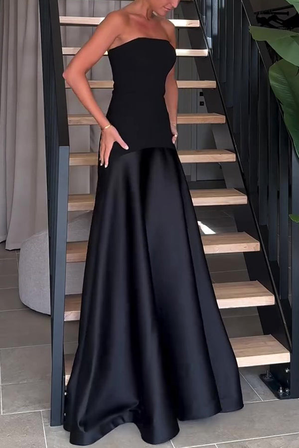 Sophia® | Elegantes, trägerloses, ausgestelltes langes Kleid
