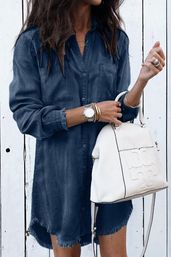 Anneliese | Denim Hemdkleid für Damen