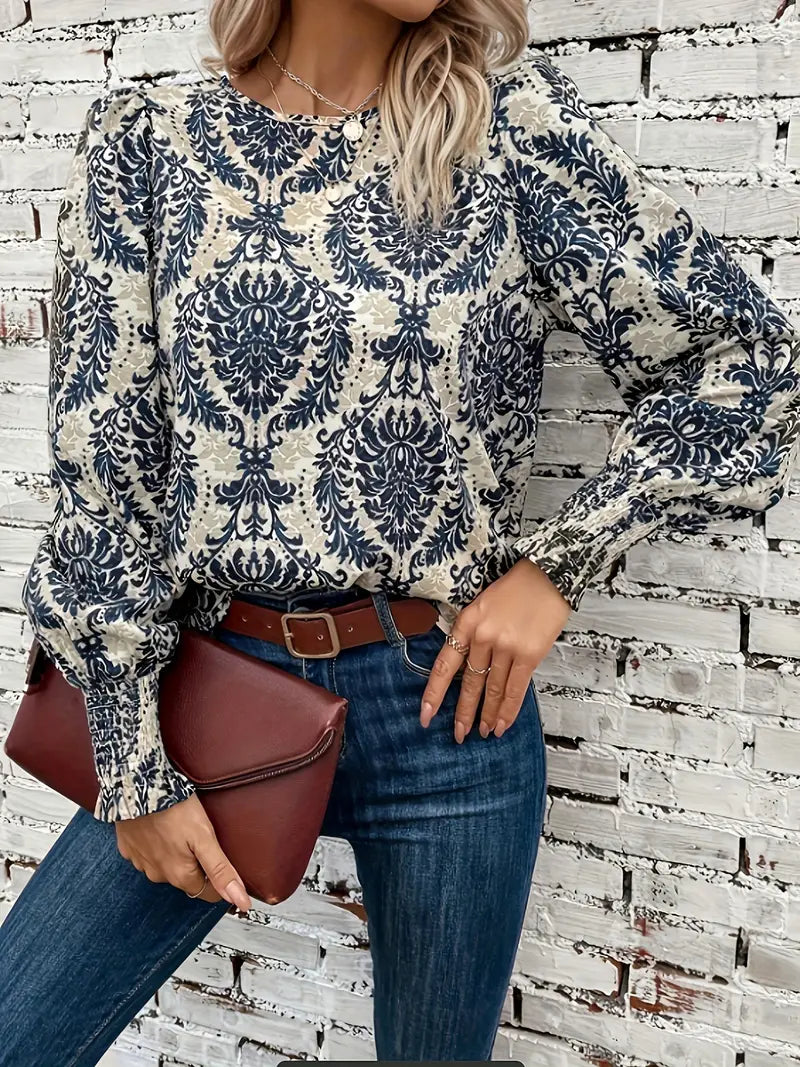 Ingrid | Tie-Dye Top mit Blumendruck