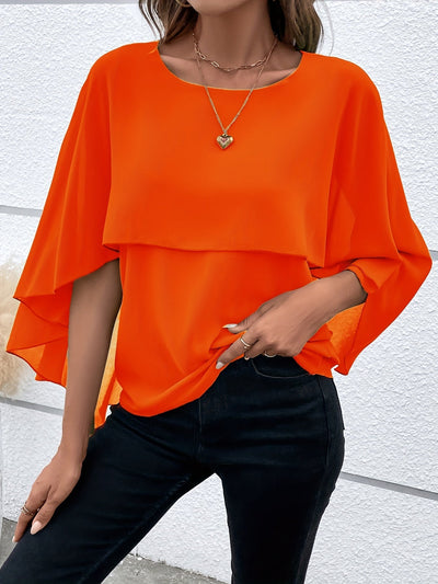 Zelia® | Elegante einfarbige Lagenbluse