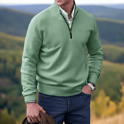 Hubert | Kaschmir Pullover mit Reißverschluss