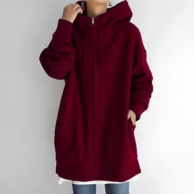 Lange Kapuzenjacke für Damen