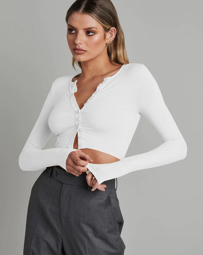 Cecille | Cropped Knit Cardigan