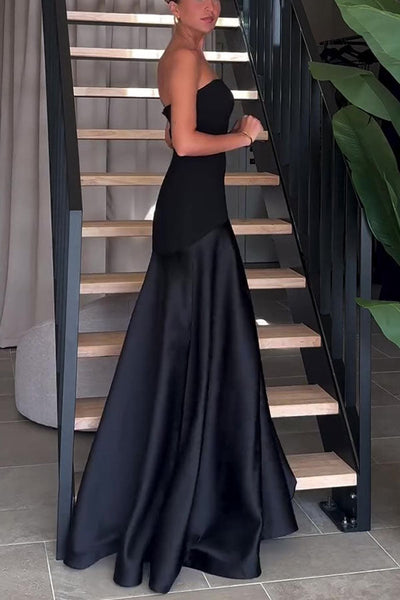Sophia® | Elegantes, trägerloses, ausgestelltes langes Kleid