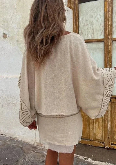 Simone® | Top mit Ethno-Print und Dolman-Ärmeln