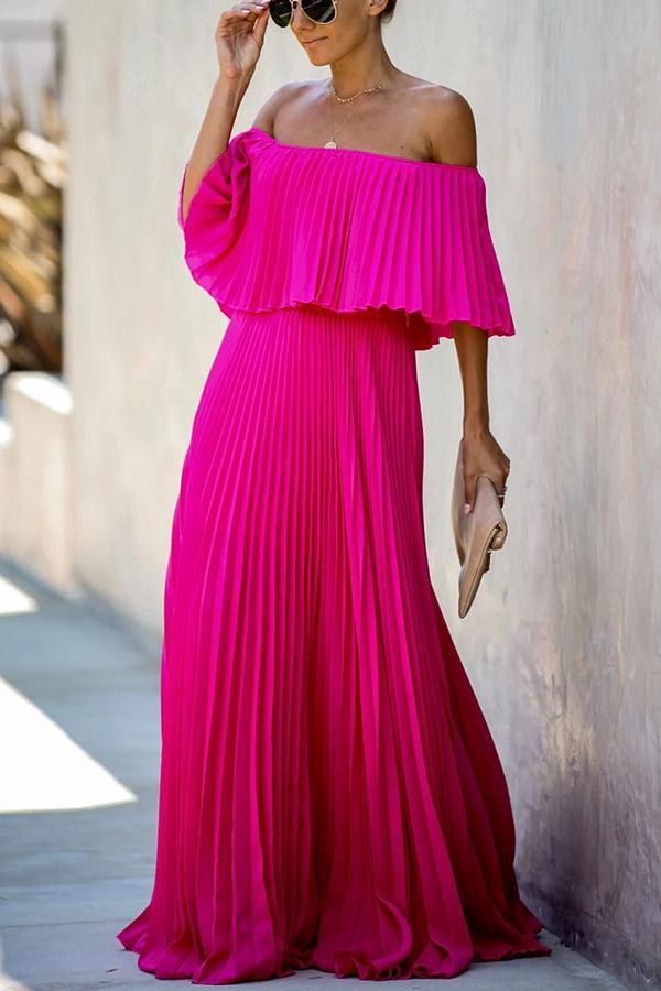 Serena® | Langes Rüschenkleid