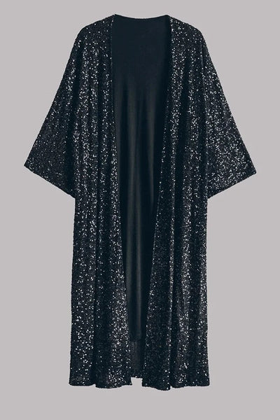 Heidi® | Disco Glamour Pailletten-Kimono mit Glockenärmeln