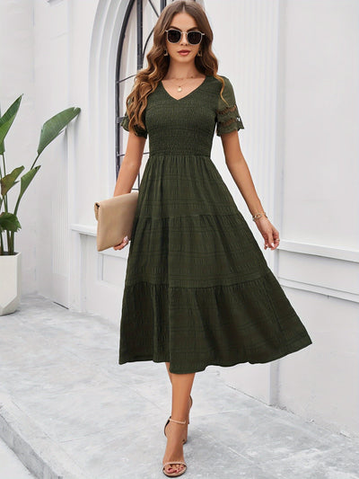 Katherine | Maxikleid mit Spitzenärmeln