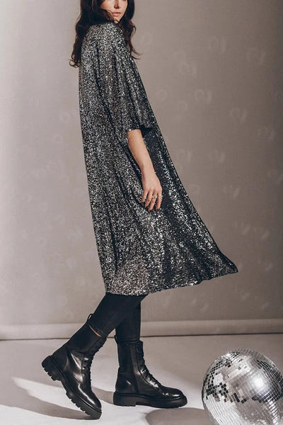 Heidi® | Disco Glamour Pailletten-Kimono mit Glockenärmeln