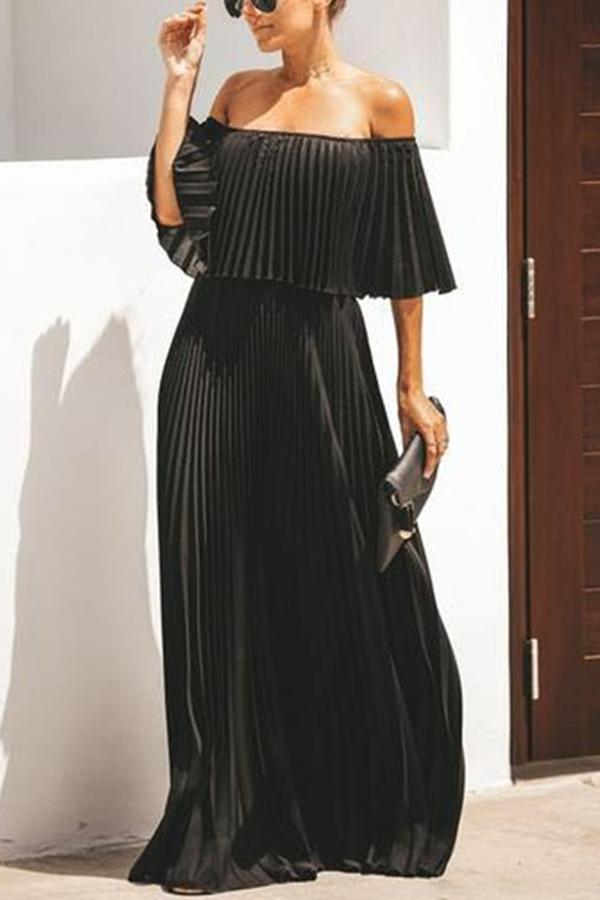 Serena® | Langes Rüschenkleid