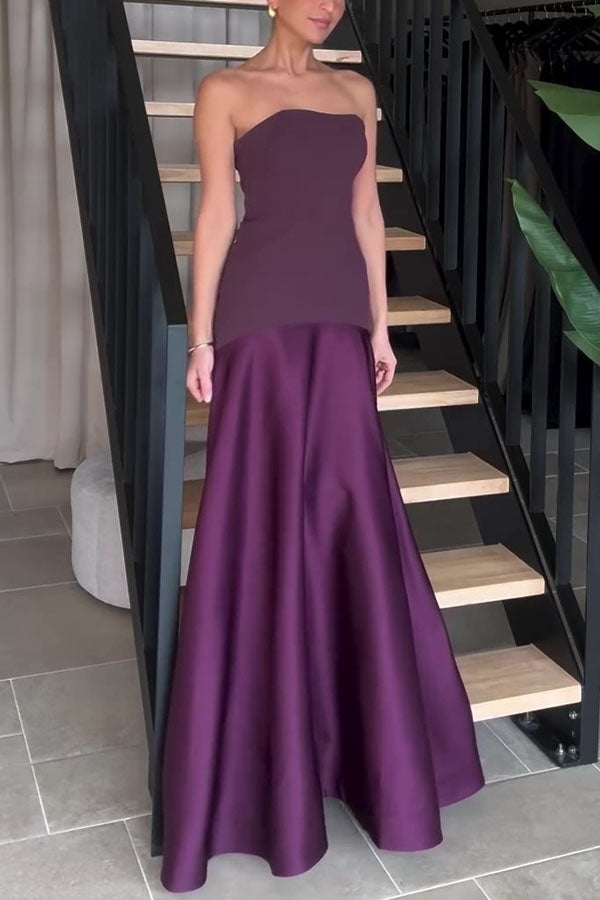 Sophia® | Elegantes, trägerloses, ausgestelltes langes Kleid