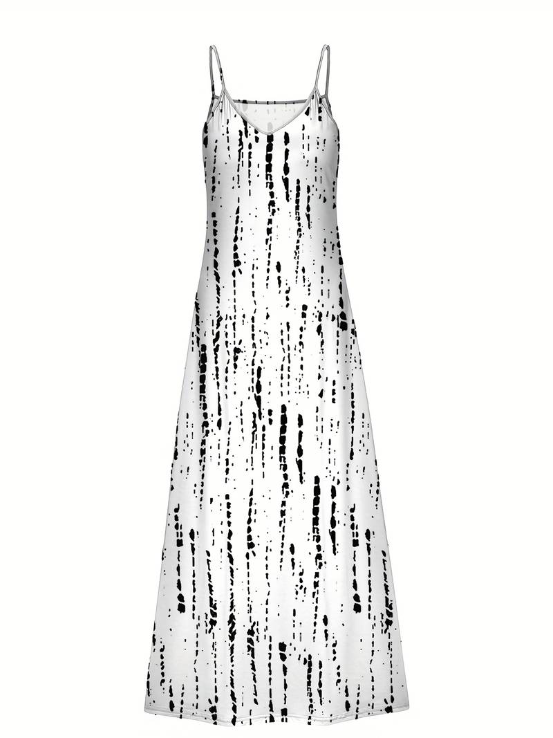 Reilly® | Gefärbtes, gestreiftes Spaghettikleid