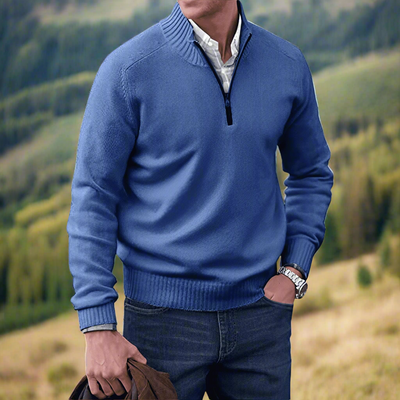 Hubert | Kaschmir Pullover mit Reißverschluss