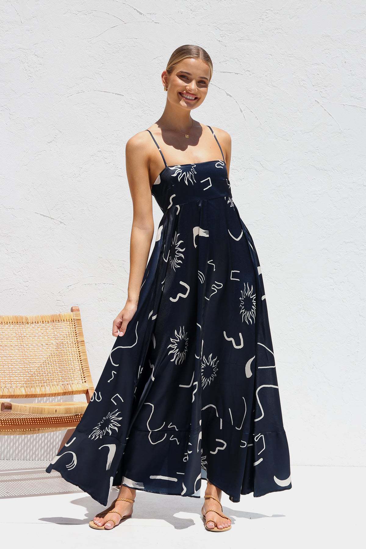 Maxikleid mit Trägern | Eleganter Schnitt | Fließende Silhouette