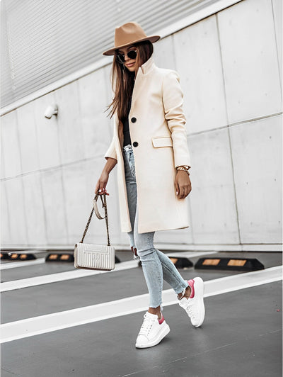 Modischer langer Trenchcoat für Damen
