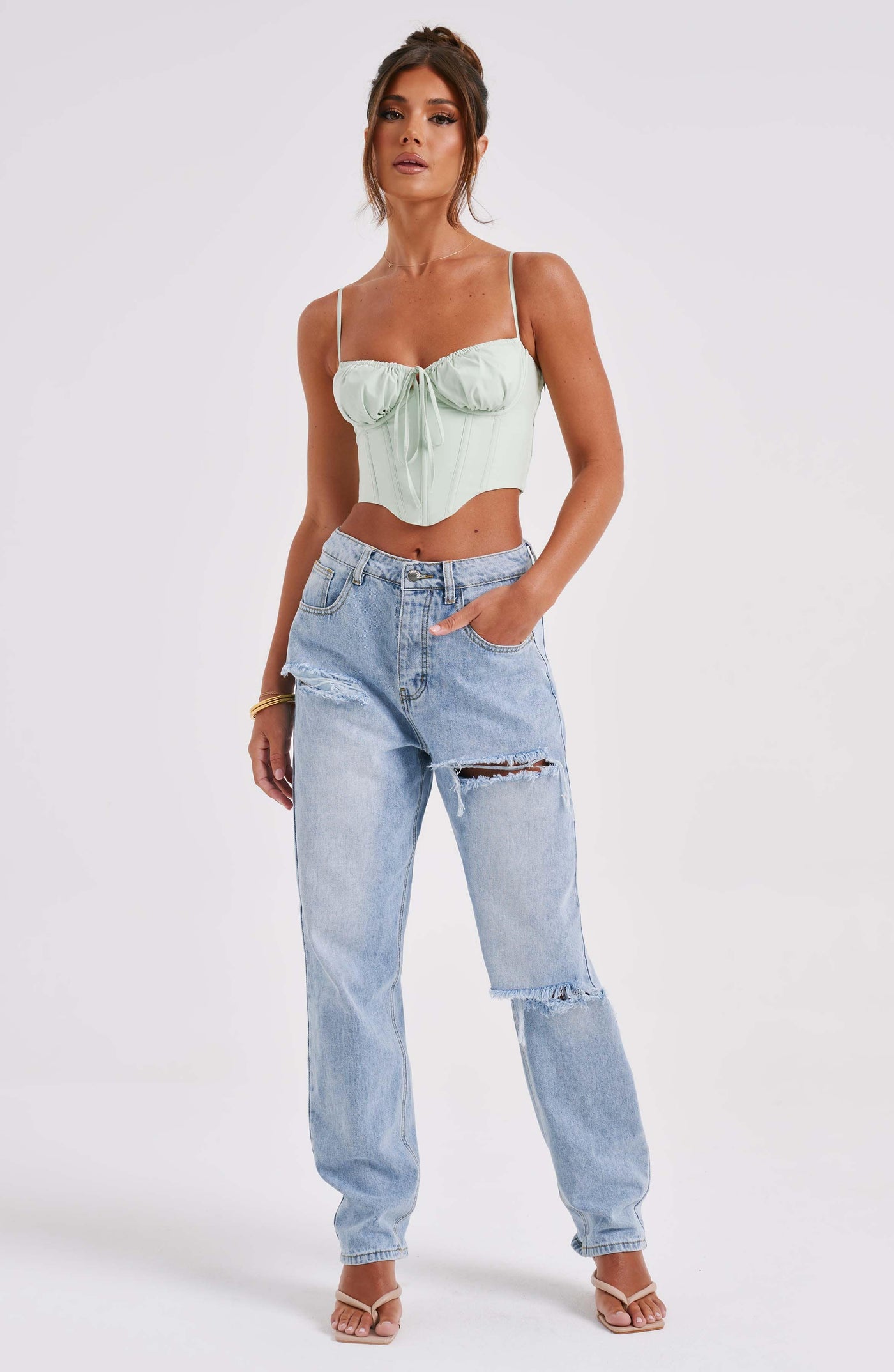 Clara Corset - Sage Green