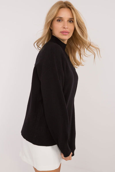 Klassischer Feinstrickpullover | Hoher Kragen | Legerer Schnitt