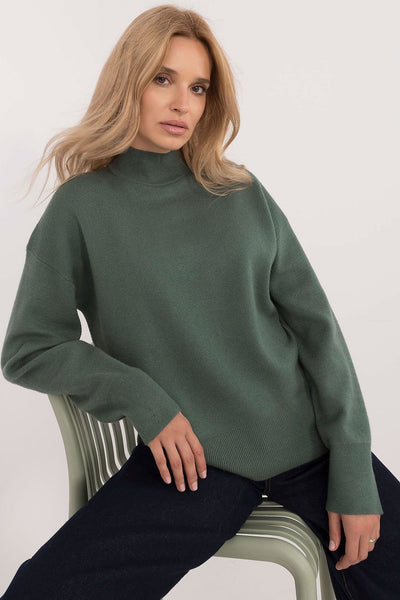 Klassischer Feinstrickpullover | Hoher Kragen | Legerer Schnitt