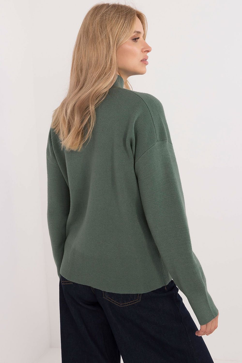 Klassischer Feinstrickpullover | Hoher Kragen | Legerer Schnitt