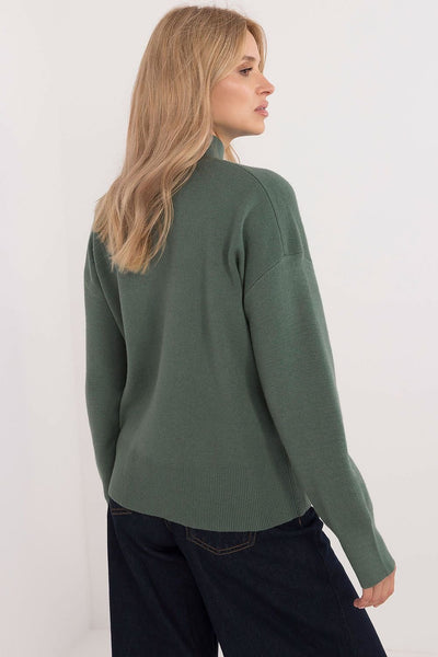 Klassischer Feinstrickpullover | Hoher Kragen | Legerer Schnitt