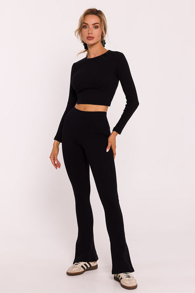 Rippstrick-Leggings | Hoher Bund | Bequem & Stylisch
