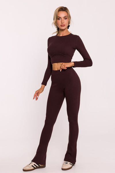 Rippstrick-Leggings | Hoher Bund | Bequem & Stylisch