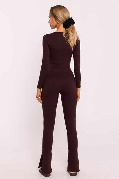 Rippstrick-Leggings | Hoher Bund | Bequem & Stylisch