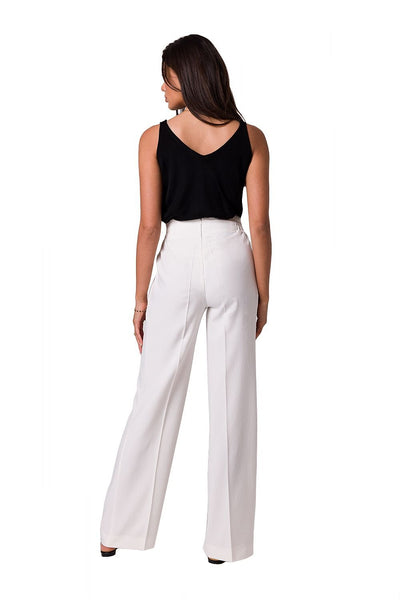 Elegante Palazzo-Hose | Hoher Bund | Zierknöpfe