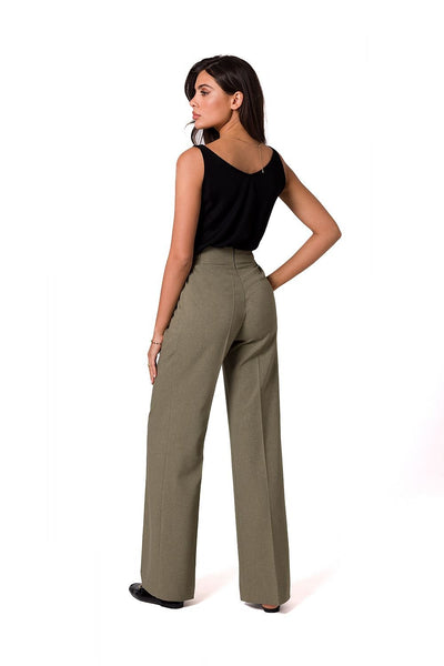 Elegante Palazzo-Hose | Hoher Bund | Zierknöpfe