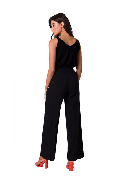 Elegante Palazzo-Hose | Hoher Bund | Zierknöpfe
