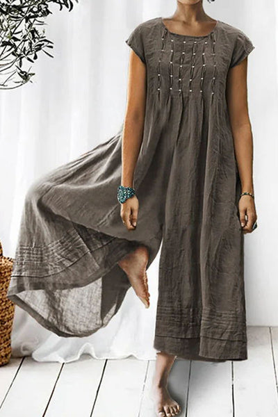 Sian® | Eleganter Kurzarm-Jumpsuit für Damen