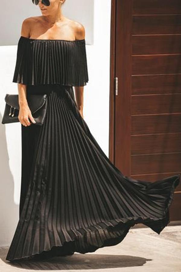 Serena® | Langes Rüschenkleid