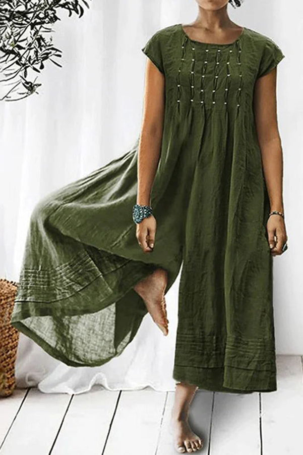 Sian® | Eleganter Kurzarm-Jumpsuit für Damen