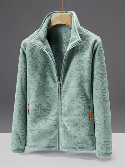 Damen-Fleecejacke mit durchgehendem Reißverschluss | Outdoor-Jacke mit Rollkragen